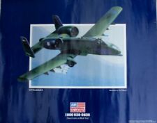 Vintage 1988 A-10 Thunderbolt II Airplane Air National Guard Recruiting Poster picture