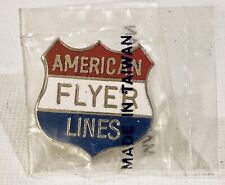 American Flyer Lines Hat Lapel Pin Railway Railroad Red White Blue Enamel Metal picture