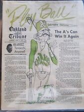 Oakland A's Athletics 1973 Newspaper World Series Rollie Fingers picture