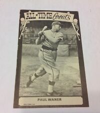 1973-80 TCMA All-Time Greats Post Card Paul Waner Blank Back MLB Baseball picture