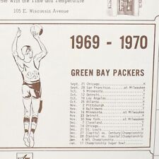 1969 Oconomowoc Football Basketball Green Bay Packer Game Schedule Little Norway picture