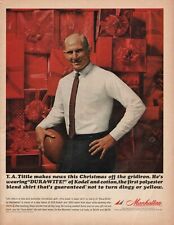 1963 Y.A. Tittle New York Giants Football for Manhattan Shirt - Vintage Ad picture