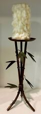 Copper Tone Leaf Style Candle Pillar/Votive Holder Vintage 13” Tall PRICED RIGHT picture