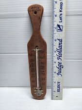 Vintage Grafco Hanging Wood Thermometer picture