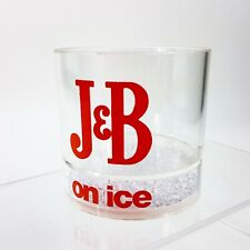 Vintage J&B on Ice Tumbler Acrylic Drinking Glass w/ w/ Faux Ice Crystals USA picture