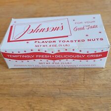 Vtg. Johnson's flavor toasted nuts 8 oz box Hopkins Minnesota Movie Prop 1960'S  picture