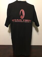 Vintage 1990s New Star Trek Generations Promo Black T-Shirt Large Never Worn NOS picture