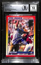 1990 Score Football #298 Jeff Alm Signed Autographed Rookie Card BECKETT Auto 10 picture