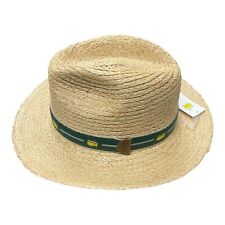 2024 Masters Logo Dorfman Pacific Natural Straw Hat Green Belt logo  Size L/XL picture