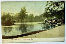 Lake, West Park. Allegheny Pennsylvania 1908. Vintage Postcard picture