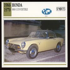 1966 - 1970  Honda  S800 Convertible  Classic Cars Card picture