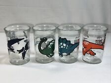 Vintage Welch’s Complete Dated Set Of 4 (1988) Dinosaurs Jelly Jars Never Used picture