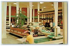 Tacoma Washington Postcard Tacoma Mall Entrance Fountain Interior c1960 Vintage picture