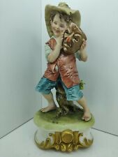 Capodimonte Bruno Merli Figurine Country Boy with mask Italy  8 in Tall picture