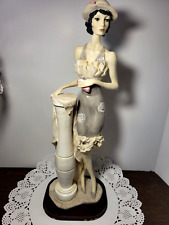 Mirella Style 1920's Figurine  Elegant Lady/Beautiful Ruffled Dress 15 3/4