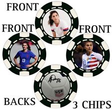 (3) ALEX MORGAN - SOCCER GREAT - POKER CHIPS ***SIGNED*** THREE CHIPS picture