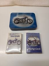 ❤️Vintage 2001 Harley Davidson Springer Softail Cards with Storage Tin picture