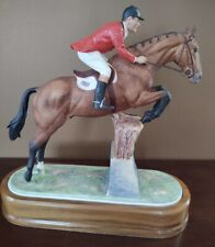 Royal Worcester Doris Lindner Rare Horse And Rider The Foxhunter Mint picture