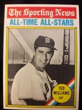 1976 TOPPS ALL STARS TED WILLIAMS #347 CARD IS PERFECT CENTERED SHARP CORNERS picture