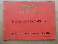 Moto Guzzi motorcycle Motociclo Motoleggera 65 c.c. Part Catalog manual 1952 picture