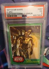C-3PO (ANTHONY DANIELS)-ERROR Card #207 GOLDENROD STAR WARS 1977 Topps PSA 5 EX picture