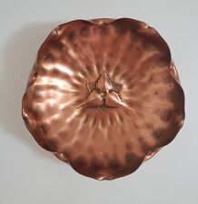 Vintage Gregorian Copper Hand Hammered Bowl Trefoil Design #313 picture
