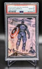 2015 Fleer Marvel Retro- 1994 Flair #4 Captain America- PSA 10 Gem Mint picture