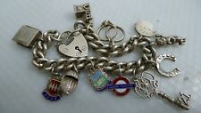 Rare Christian Silver Charm Bracelet Beautiful Lovely Antique / Old Vintage picture