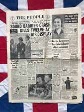 1952 Original Newspaper Farnborough Air Show Air Crash Gertrude Lawrence Dies picture
