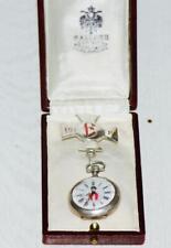 Antique Royal Empire Silver Enamel Brooch Watch for Grand Duchess Elezabeth 1916 picture