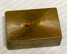 VINTAGE Volupte Gold tone  Metal Box Compact Pill Storage Vanity picture