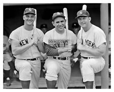 MICKEY MANTLE, YOGI BERRA, AND ROGER MARRIS NEW YORK YANKEES 8X10 PHOTO picture