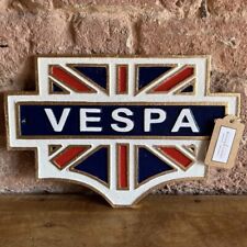 Vespa Garage Wall Sign - Man Cave / Garage Sign - Not Enamel Sign - Cast Iron picture