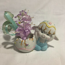 Vintage Brinn's Porcelain Candy Dish/Mini Planter- Bunny With Cracked Egg- Cute picture