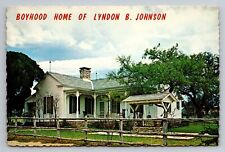 Boyhood Home Of Lyndon B. Johnson City Texas Vintage Unposted Postcard picture