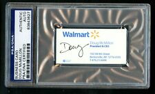 Doug McMillon signed autograph Walmart President & CEO Business Card PSA Slab picture