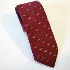 Vintage Mystic Seaport Museum Stores Red Seagulls Novelty Tie picture