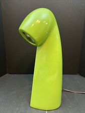 VTG MCM RETRO Lamp green chartreuse CERAMIC SPACE AGE MODERN POP 17” picture