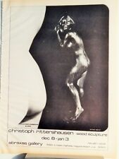 CHRISTOPH RITTERSHAUSEN  ART PIECE VTG ORIG  1979 ADVERTISEMENT picture