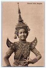 c1950's Siamese Actor Wearing Traditional Costume Bangkok Thailand Postcard picture