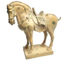 Large Chinese Style Horse Vintage Pinto Primitive Sculpture Western Statue picture
