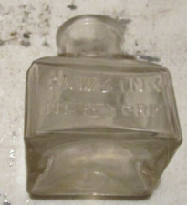 antique old bottle Claws ink new york square embossed 2