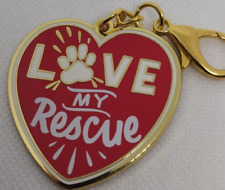 Love My Rescue Heart Pet Animal Lover Keychain picture
