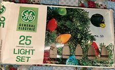 Vintage GE L9-25 Christmas Outdoor 16 Light Set Multicolor Bulbs U.S.A. picture