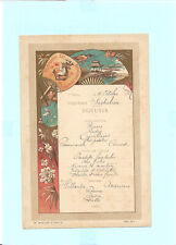 1892 old liner menu Saghalien Cie des Messageries Maritimes picture