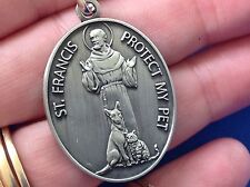 St FRANCIS Saint Anthony PET Protection Tag Saint Medal Dog Cat Puppy Kitty picture