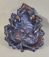 Vintage Coppercraft Guild Leaf Design Shallow Decorative Copper Bowl Mass. USA picture