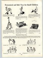 1931 PAPER AD Schoenhut Circus Toys Pull Toy Little Miss Muffit Kitchen Tea Sets picture