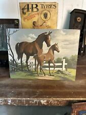Vtg.Mid-century Modern Paint By Number 🐴 Horse Artwork Farmhouse Country Pony picture