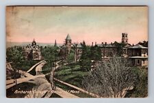 Amherst MA-Massachusetts, Amherst College Campus, Vintage c1927 Postcard picture